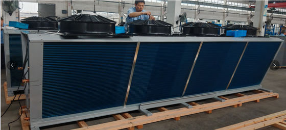 V-shaped top blow air condenser
