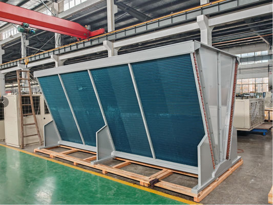 V-shaped top blow air condenser