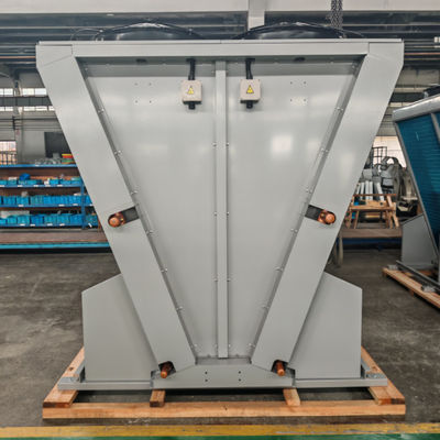 V-shaped top blow air condenser