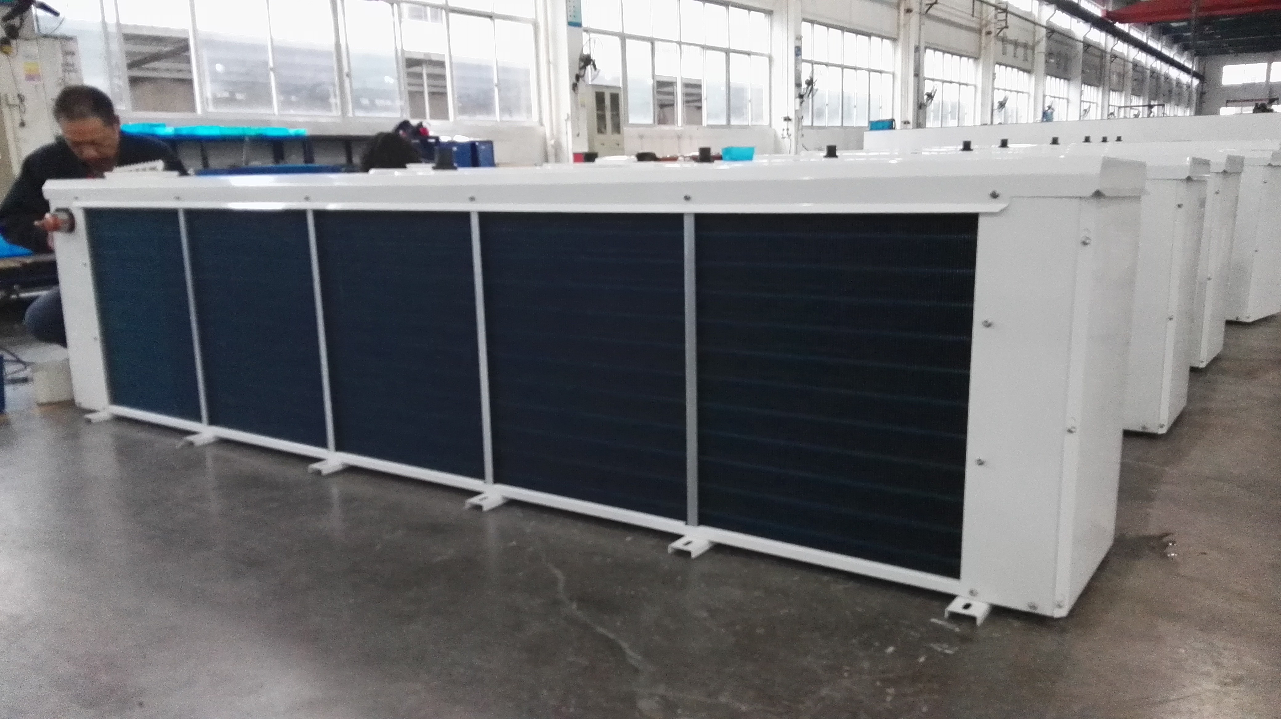 Industrial grade ceiling mounted air cooler, compatible with R404A/R507 ...